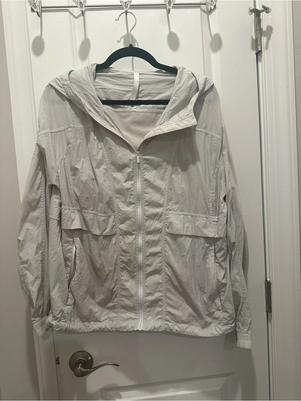 lululemon athletica Light Gray Hooded Utility Jacket